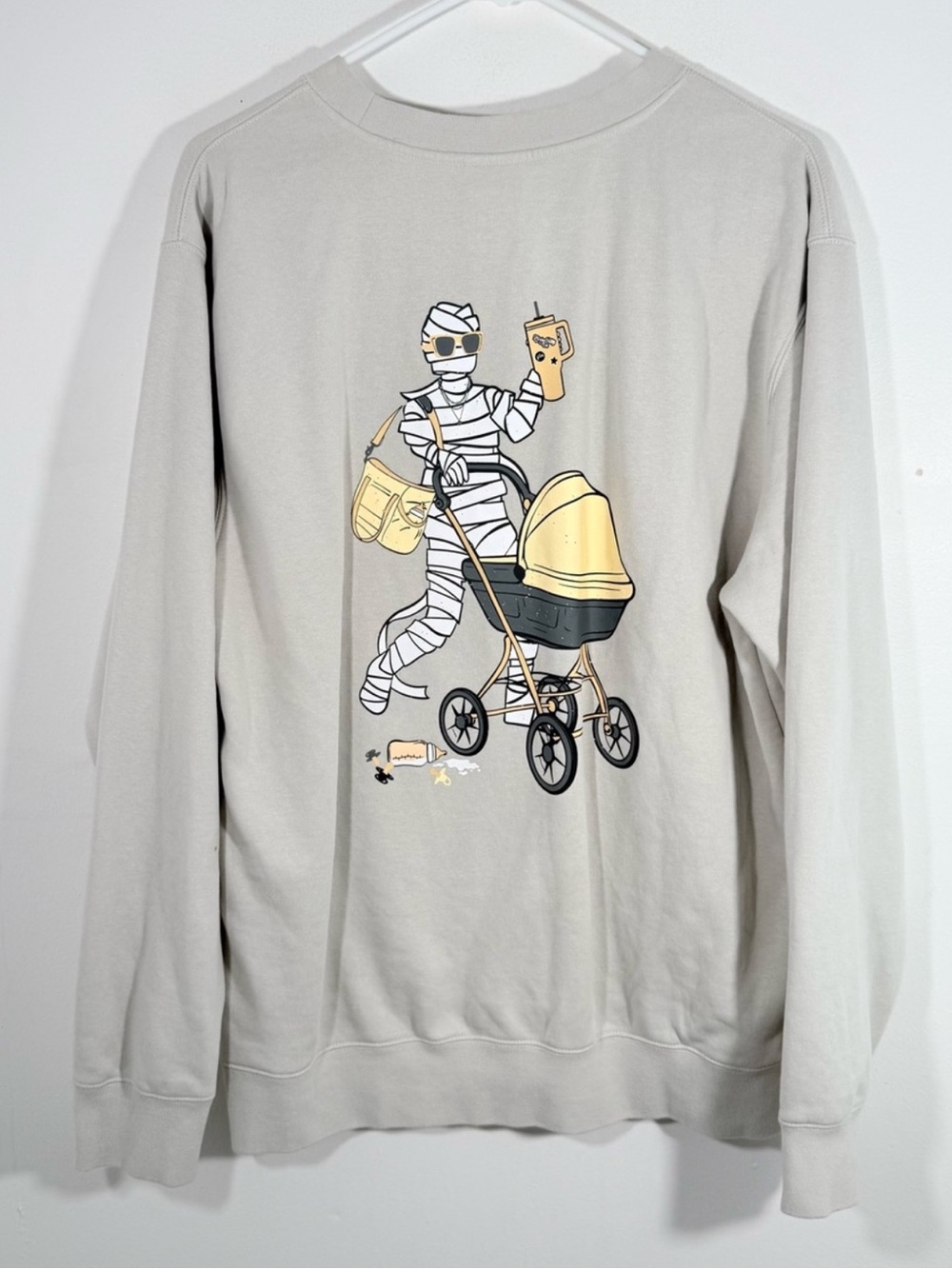 Living Fully Co Mallory Ervin I’m A Cool Mummy Halloween Sweatshirt NEW $62